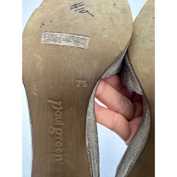 Paul Green Metallic Suede Ankle Strap Sandal US 10 - Picture 8 of 8